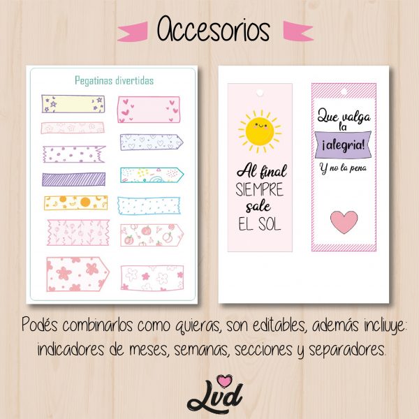 Kit de agendas editables Lovediseño - Imagen 2