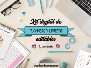 Kit de planners y libretas editables Lovediseño