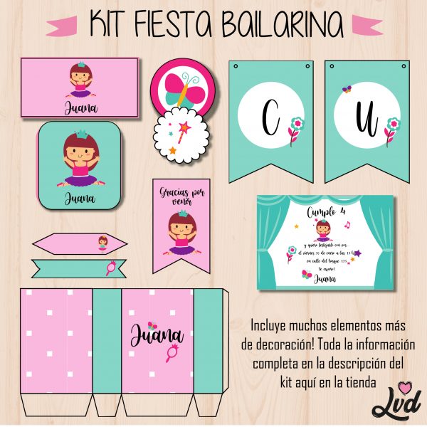 Kit digital fiestas de cumpleaños - Imagen 2