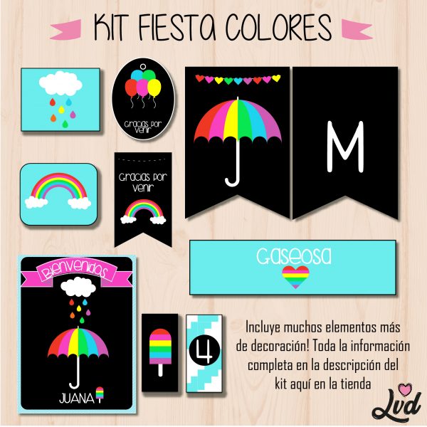 Kit digital fiestas de cumpleaños - Imagen 3