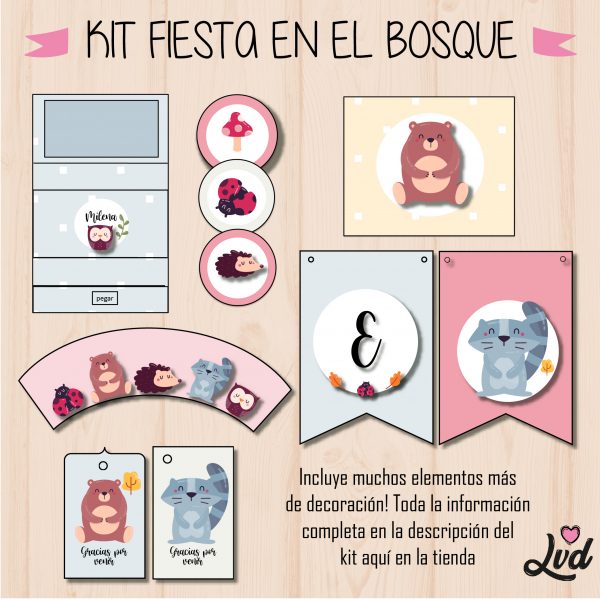 Kit digital fiestas de cumpleaños - Imagen 5
