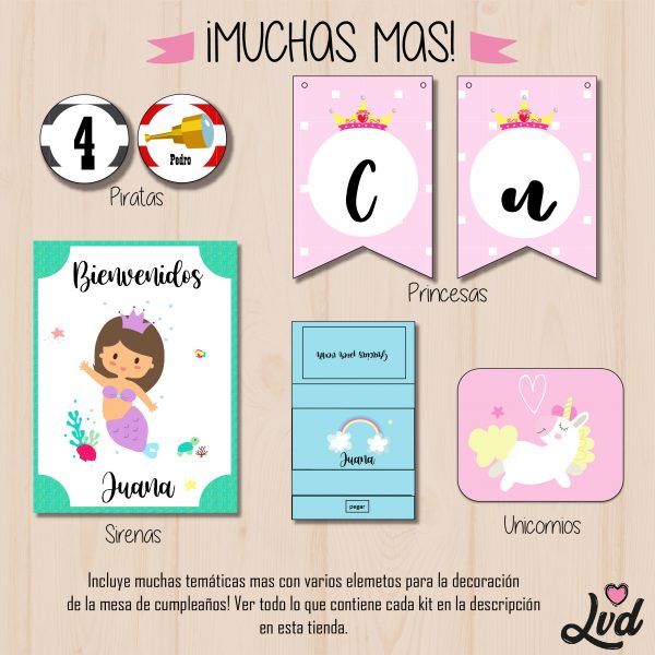 Kit digital fiestas de cumpleaños - Imagen 11