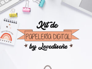 KIT PAPELERÍA DIGITAL MODELO IRIS
