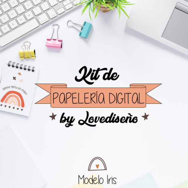 KIT PAPELERÍA DIGITAL MODELO IRIS