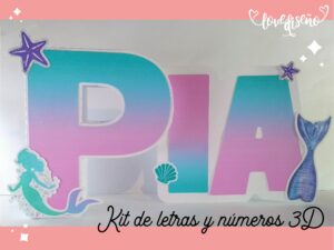 kit de letras y números 3d