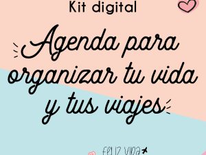 kit digital agenda perpetua y organizadora de viajes