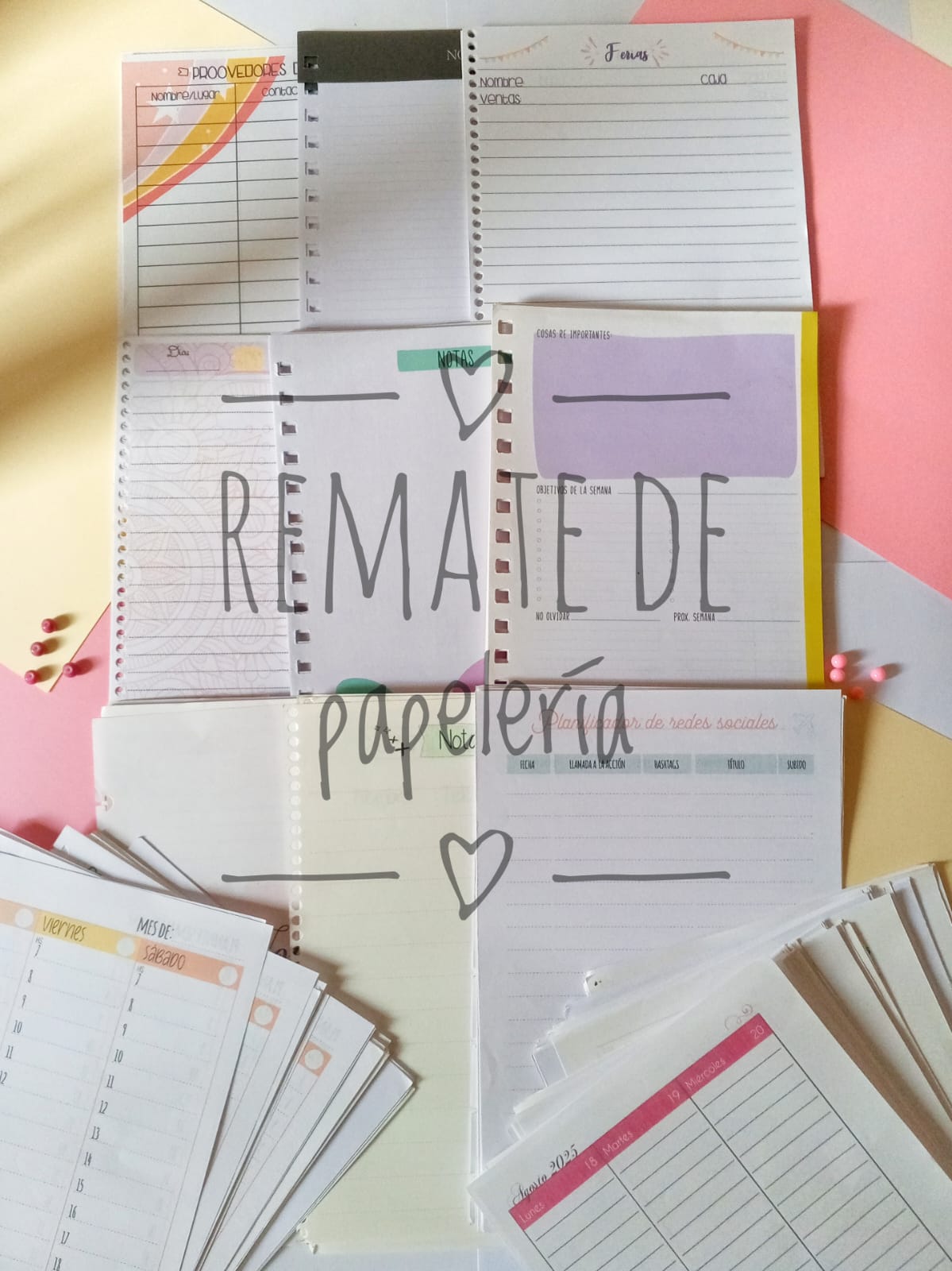 Interiores de agendas A5 SALE